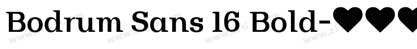 Bodrum Sans 16 Bold字体转换